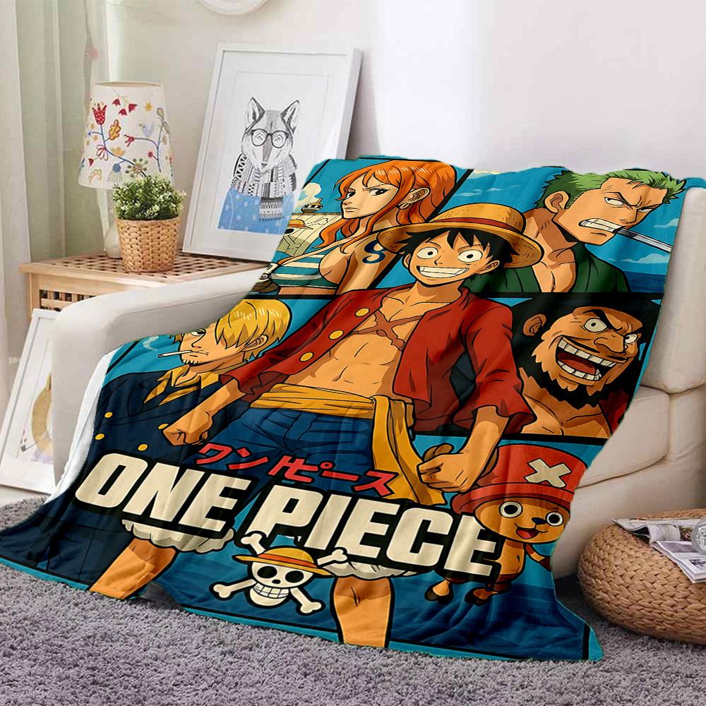 1 шт. ПЛЕД Фланелевый ONE PIECE HD Печать Легкий Мягкий Теплый Всесезонный Плед для Дивана, Кровати, Путешествий, Кемпинга Машинная стирка