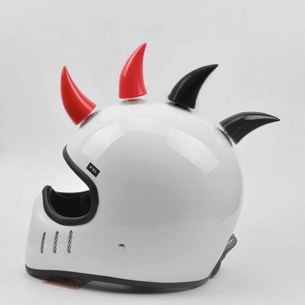 2 шт. автомобильный мотоциклетный шлем с рогом дьявола со светом, милое украшение для мотокросса, анфас, внедорожный шлем, украшение для автомобиля