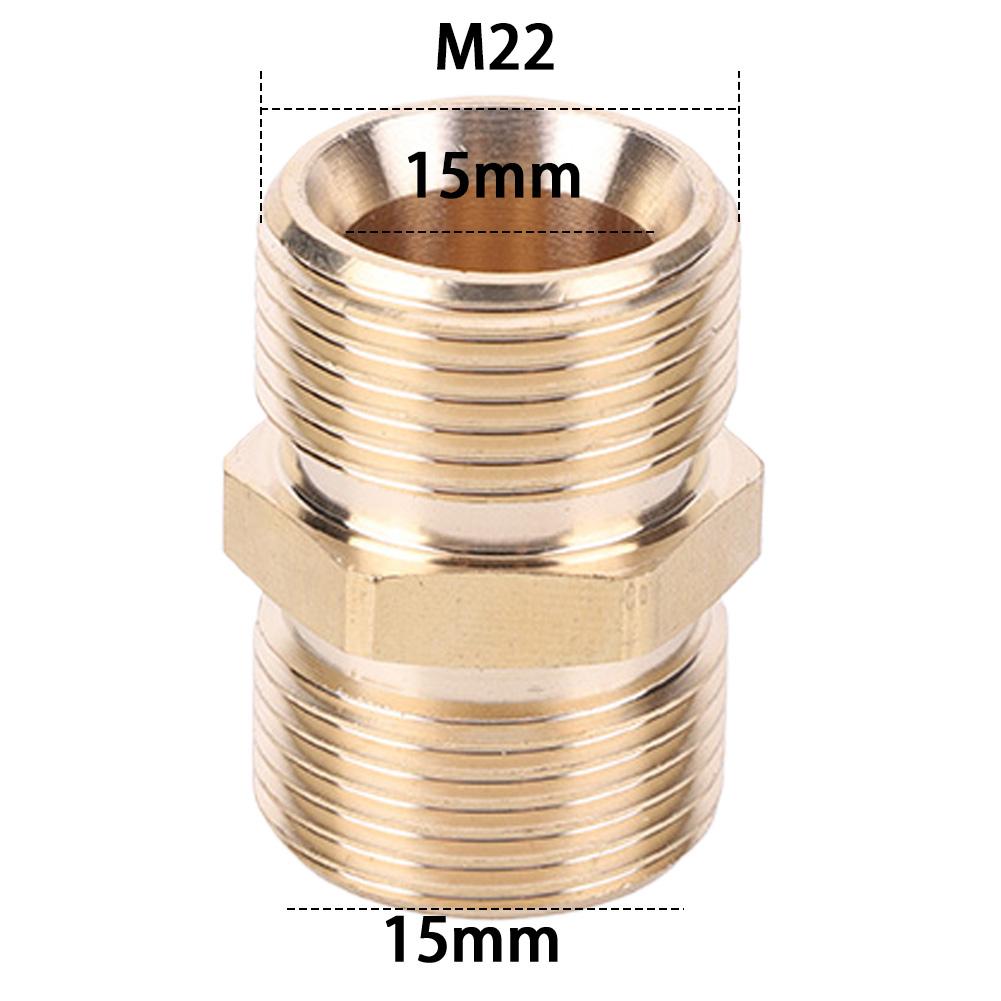 Соединительный элемент для шланга пистолета высокого давления, медный фитинг для шланга M22 с резьбой 14/15 мм, соединитель для шланга-распылителя для мойки высокого давления