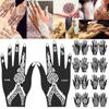 1Pc India Henna Temporary Tattoo Stencil for Single Hand DIY Body Art Decal