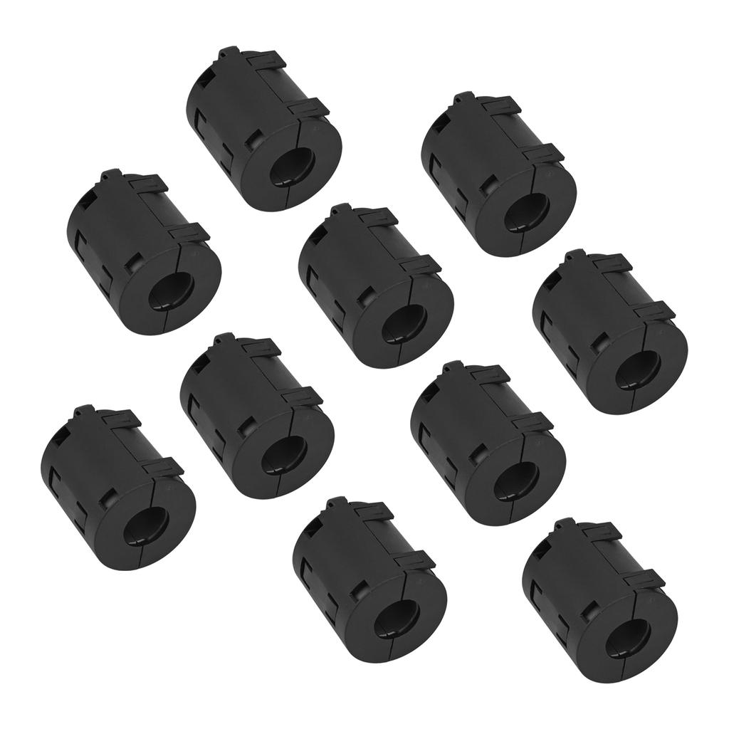 10PCS Ferrite Ring Black Clip-On Ferrite Ring Noise Suppressor Cable Clamp 13mm Ferrite Core Cord Ring Noise Filter Wire Cables