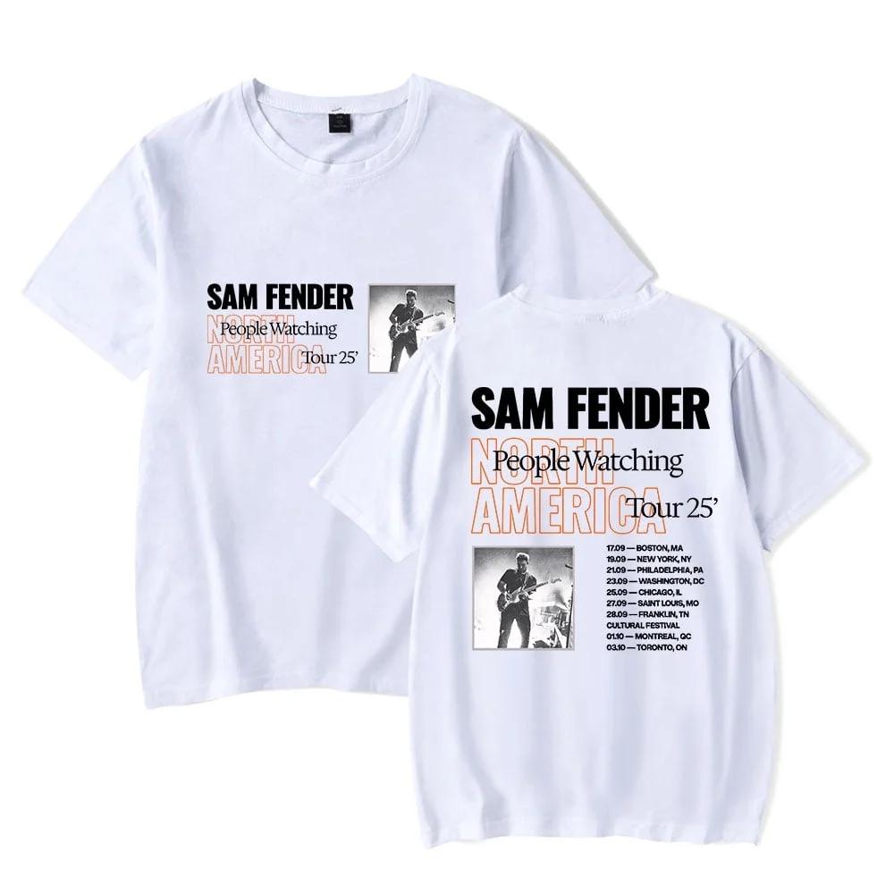 Sam Fender People Watching North America Tour 2025 Unisexs and Womens fashionable round neck pure cotton short sleeved Tshirt