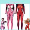 Потрясающий боди-колготки Zentai Ева Евангелион Аска Лэнгли Косплей костюм для женщин