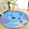 1pc Pistas da Blue Blue’s Clues3 Design Printed Area Round Carpet for Bedroom Living Room Home Decor Rugs Mat Non Slip Mat Rug for Bedside