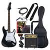 PhotoGenic Электрогитара Набор для начинающих ST Тип Совпадающая голова Черный гаечный ключ ST-180/HBK [Мягкий чехол/экран/усилитель/тюнер/ремень/медиатор/медиатор
