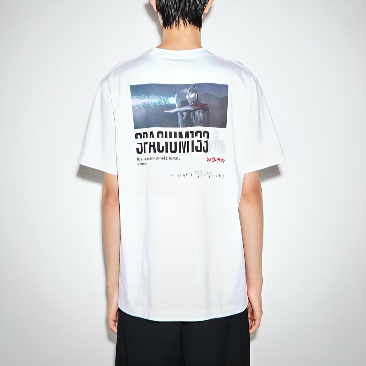 Uniqlo Унисекс футболка с коротким рукавом и круглым вырезом с принтом-буквой 458598-00