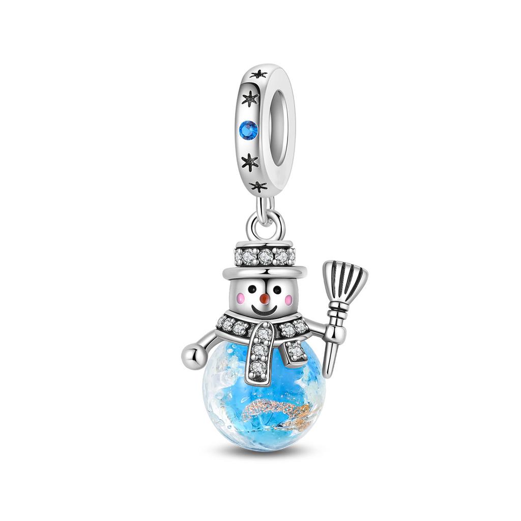 New Christmas Snowman Compatible with Original Bracelet Necklace DIY Jewelry Christmas Gift