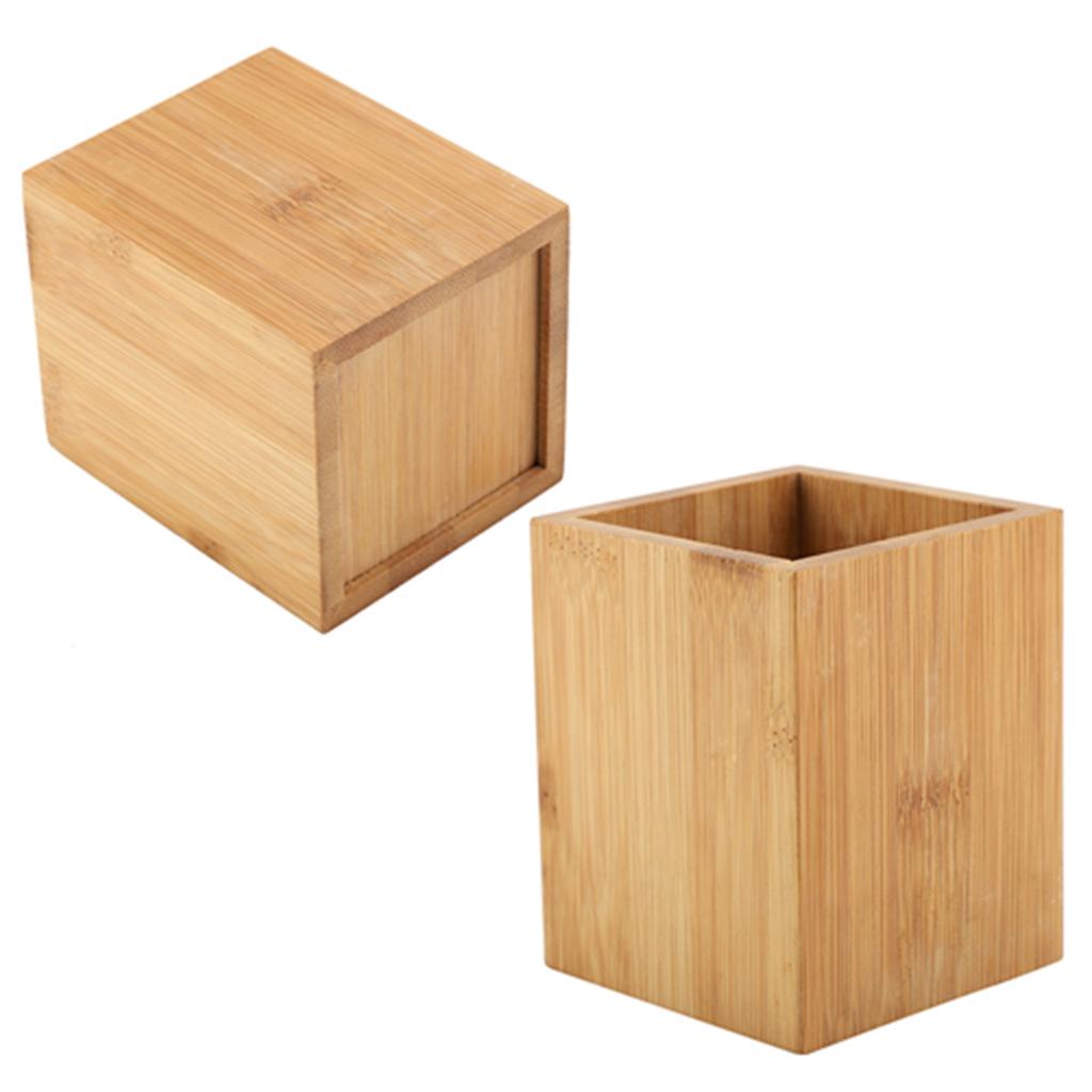 Бамбуковый держатель для ручек, офисный школьный стол, органайзер для хранения карандашей, подставка для канцелярских принадлежностей