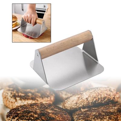 Пресс для бургеров из нержавеющей стали с жаропрочной ручкой Smooth Kitchen Meat