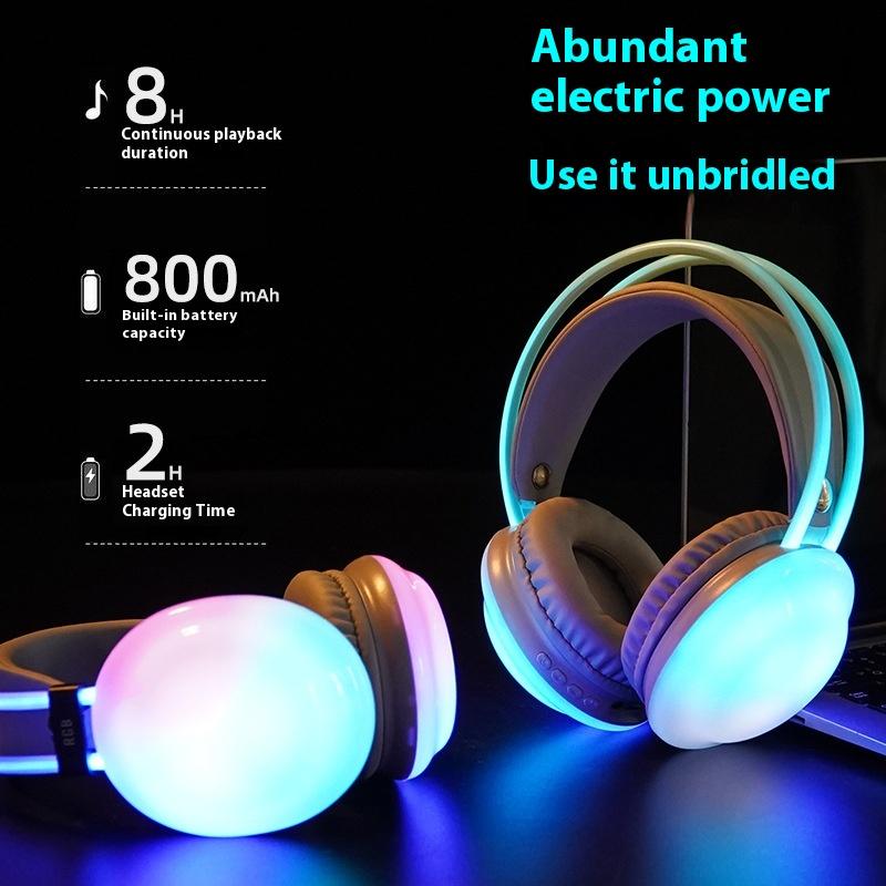Гарнитура Bluetooth RGB Streamer Dazzling Light Headset E-sports Game Headset