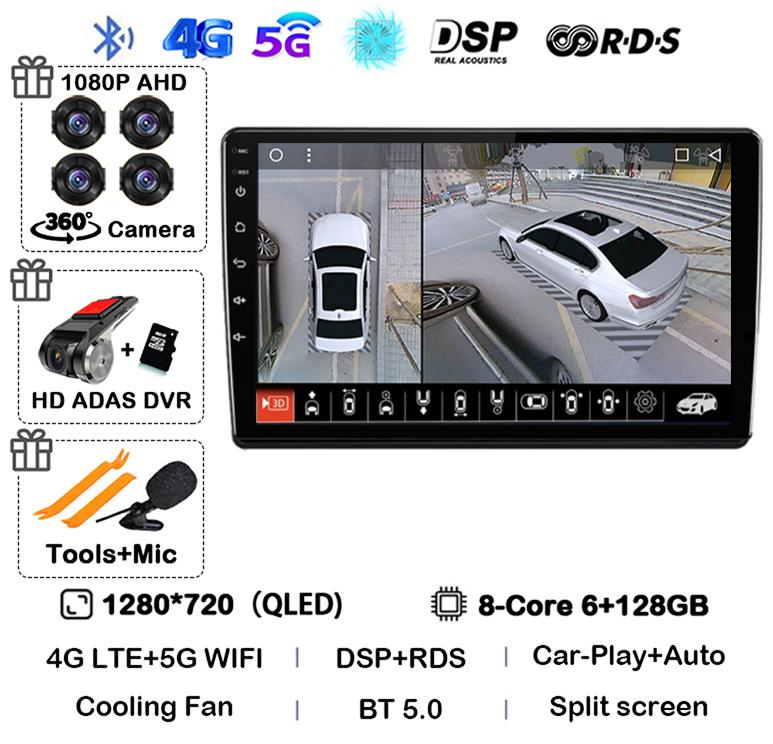 Android 14 Carplay Auto для Skoda Fabia 2 2007-2012 2013 2014 Автомобильный радиоприемник GPS стерео мультимедийный проигрыватель головное устройство 2 din WIFI+4G DSP