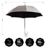 Long Completely Completely Heat UV Protection Rate [Waterfront] Umbrella, Parasol, Large, Blackout, Shielding, 99.9% BKUV160SH-SL