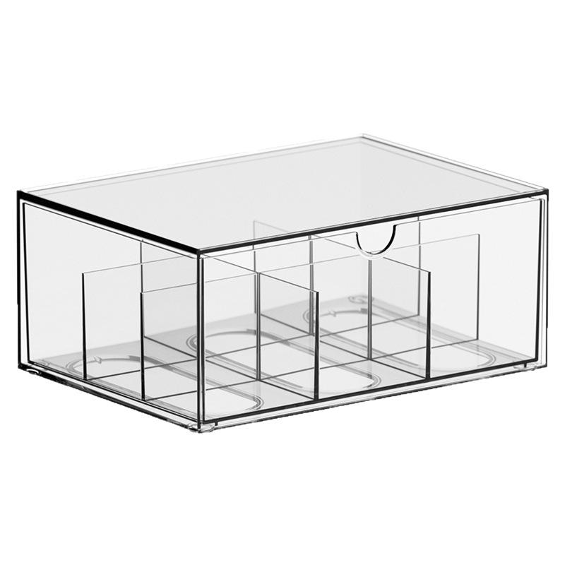 Transparent card storage box Large capacity dust-proof grid box Plastic card box Children's game card storage box