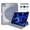 Вращающийся чехол для iPad 9-го/8-го/7-го поколения с держателем для стилуса, подставка с поворотом на 360 градусов, прозрачная задняя крышка, автоматическое включение/выключение