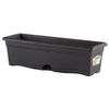 PLASTIKEN Rectangular Planter - 60 X 20 Cm with Tray - Anthracite