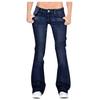 Женские расклешенные джинсы со средней талией Bell Jeans Stretch Slim Pants Length Jeans