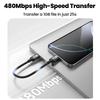 15СМ/20СМ 240Вт Type C на Type C Короткий Кабель 6А Кабель Быстрой Зарядки PD3.1 USB C Кабель Для iPhone 15 16 17 Power Bank Samsung