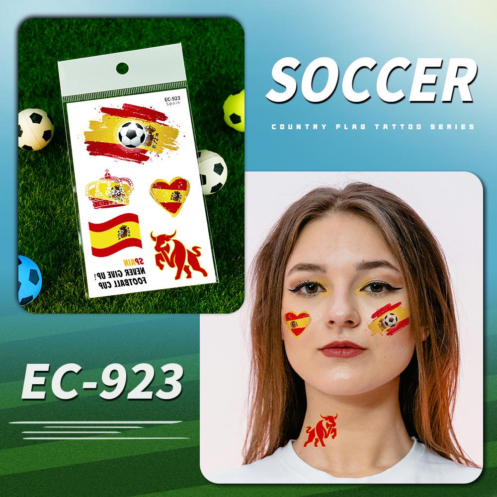2026 World Cup USA Canada Mexico National Flag Water Transfer Face Tattoos