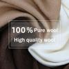 Autumn And Winter New Solid Color Simple 100% Wool Scarf Women'S Atmosphere High End Versatile Scarf Men'S Shawl