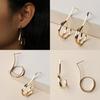 Metal Alloy Circle Earrings For Women Fashionable Geometric Design Gift For Occasions