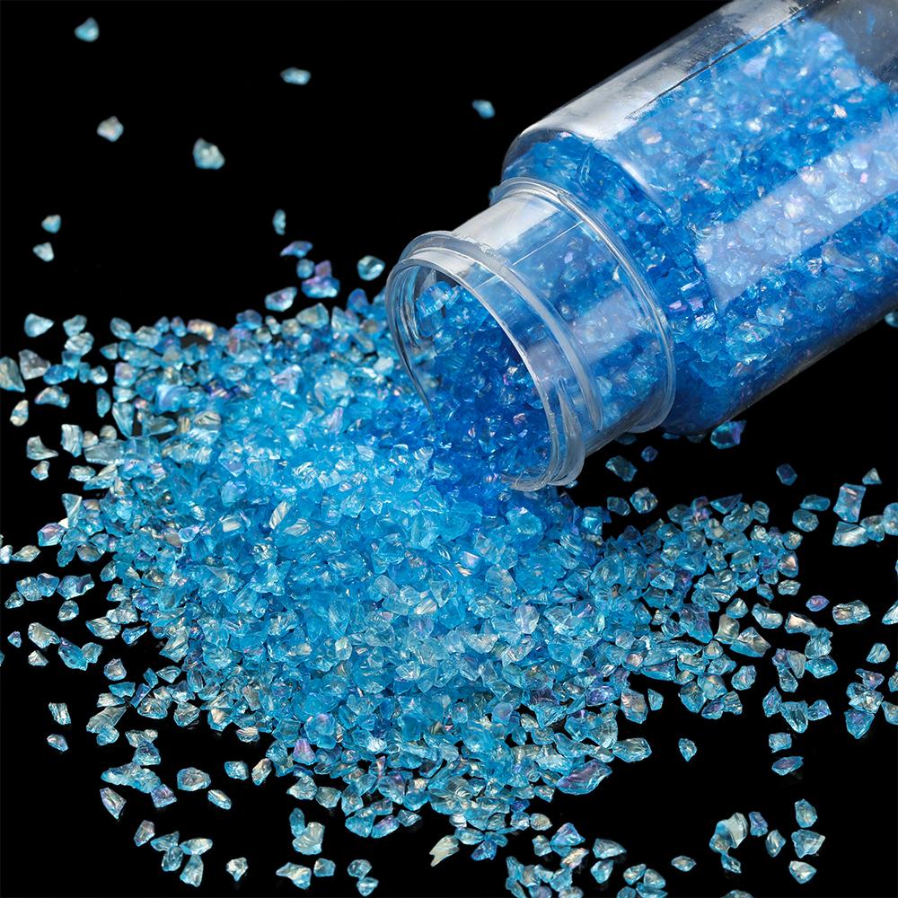 30g/Bottle Glass Crushed Stone Irregular Crystal Gravel Filling For DIY Epoxy Resin Mold Filler Craft Decorative Nail Art Filler
