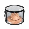 Hat Storage Bag for Efficient Organization Convenient Foldable Round Brim Caps Organizer with Handle and Clear Window