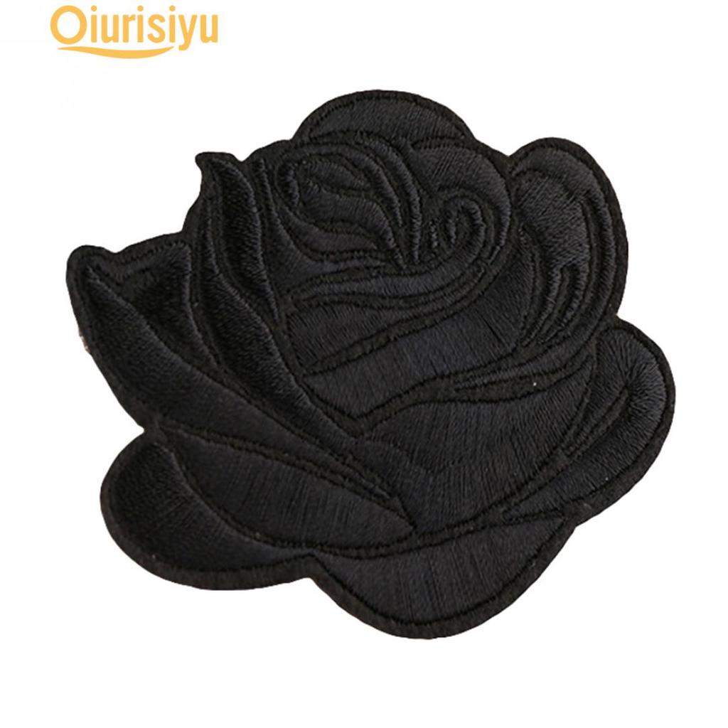 Rose Badge Iron On Patch Decoration Flower Hat Applique Accessory