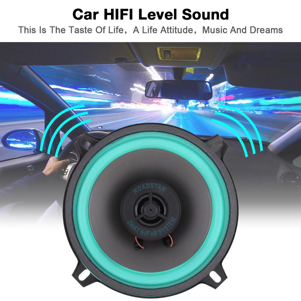 1pcs 5 Inch 100W Car HiFi Coaxial Speaker Vehicle Door Auto Audio Music Stereo Full Range Frequency