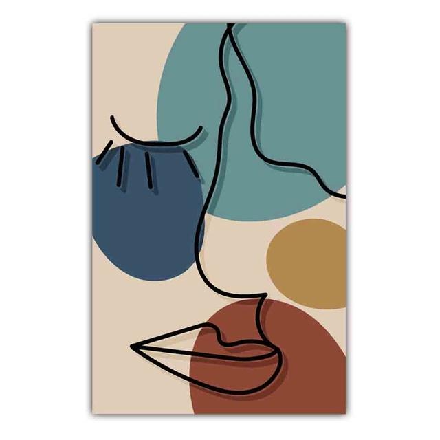 Абстракция Матисс Минималистский Линия Лицо Четырехцветный Узор Художественное Произведение Плакат Картина На Холсте Настенные Картины Декор Для Комнаты Дома