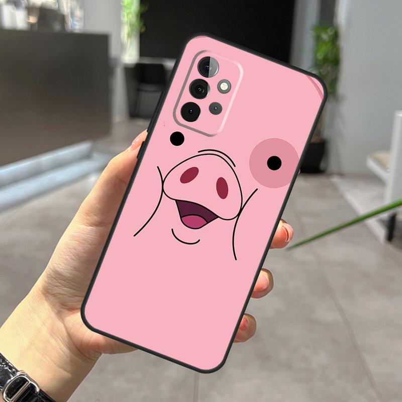 Милый РОЗОВЫЙ Kawai Чехол-Свинка Для Samsung Galaxy A52 A32 A12 A56 A36 A54 A34 A14 A05 A16 A26 A13 A33 A53 A15 A35 A55