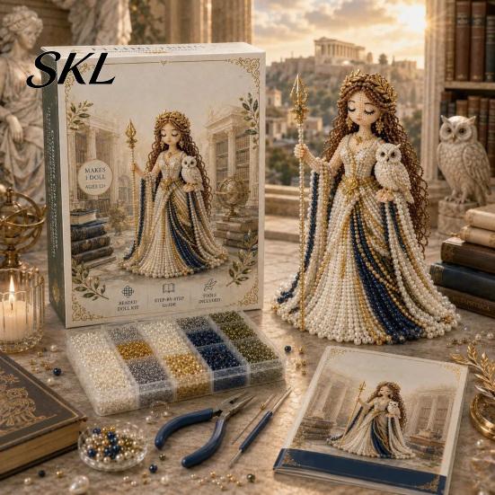 Goddess Bead Kit Divine Beaded Kit, 3D DIY Craft for Adults Art Project with Colorful Beads Teens Women Handmade Gift Artistic Supplies