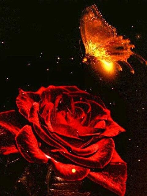 5D алмазная живопись роза Алмазная вышивка черно-белая мозаика картина из горного хрусталя украшение дома подарок