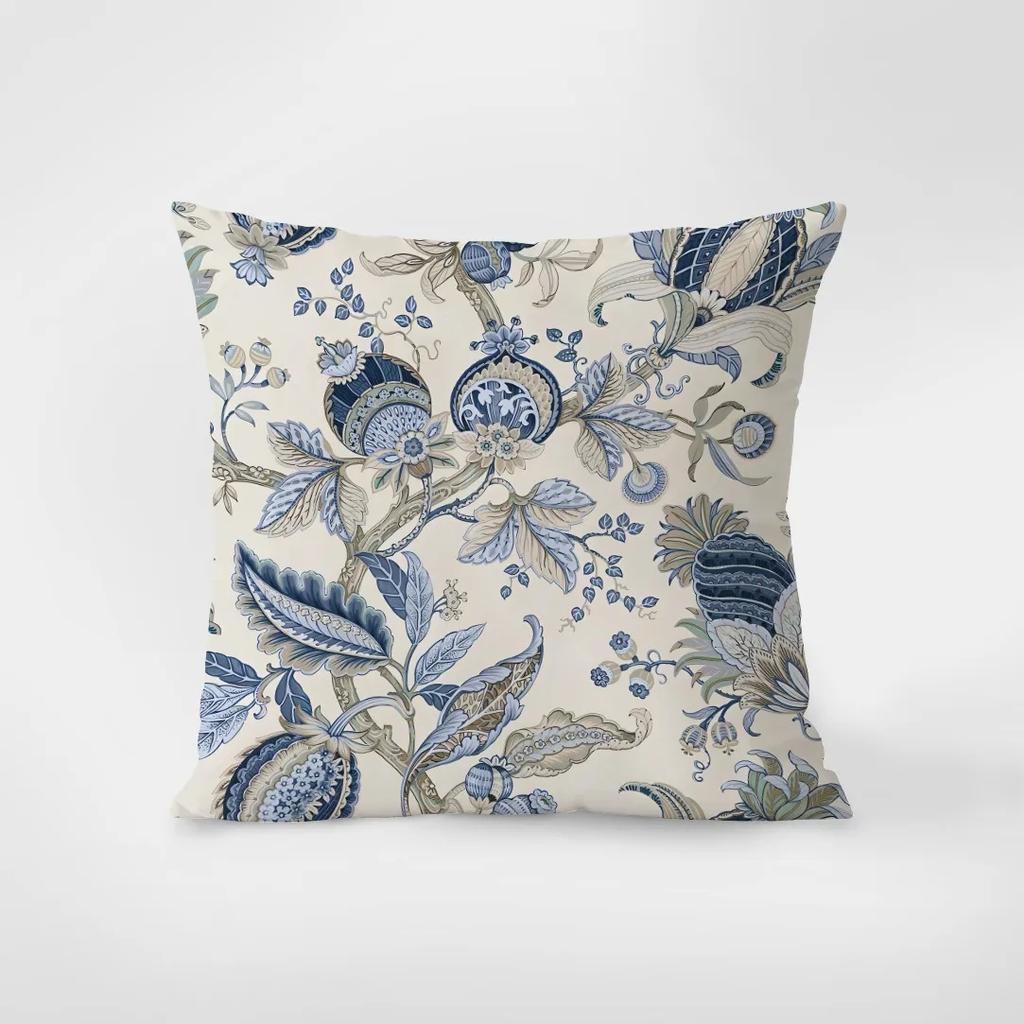 Синяя винтажная цветочная наволочка, украшение для общежития, офиса, гостиной, дивана, дома, 40x40см 50x50 45x45