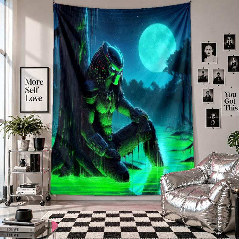 Wall TapestryPredator Art Hanging Cloth Decorative Background Cover for Room Decoration