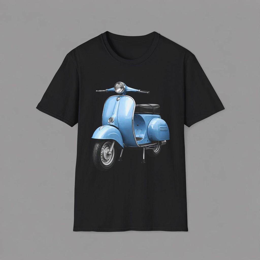 Colorful Retro Scooter Vespa Print T-Shirt and kids tshirt | Vintage Vespa Art