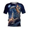 Футболка мужская свободного покроя с принтом тигра 3D, летняя повседневная мужская футболка с рисунком животных, модная одежда с круглым вырезом, принты, футболка