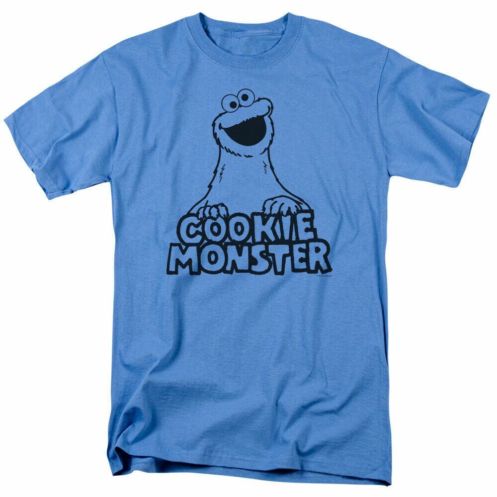 26 Sesame Street Vintage Cookie Monster T Shirt Mens Licensed Classic Carolina Blue Unisex T-Shirt