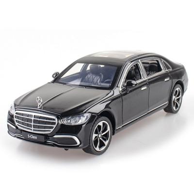 МояМашина 1:24 Mercedes-Benz S400L Металлическая литая модель автомобиля, фигурка - Черный