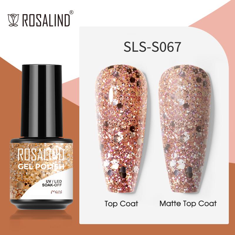 ROSALIND Гель-лак с блестками, полуперманентный гель-лак «кошачий глаз» для ногтей, замачиваемый УФ-гель-лак, гель-лак для дизайна ногтей