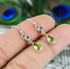 Natural Peridot Earring, 925 Sterling Silver Earring, Handmade Earring, Topaz Earring, Pear Shape Earring ,Two Stone Earring, Gift for Her