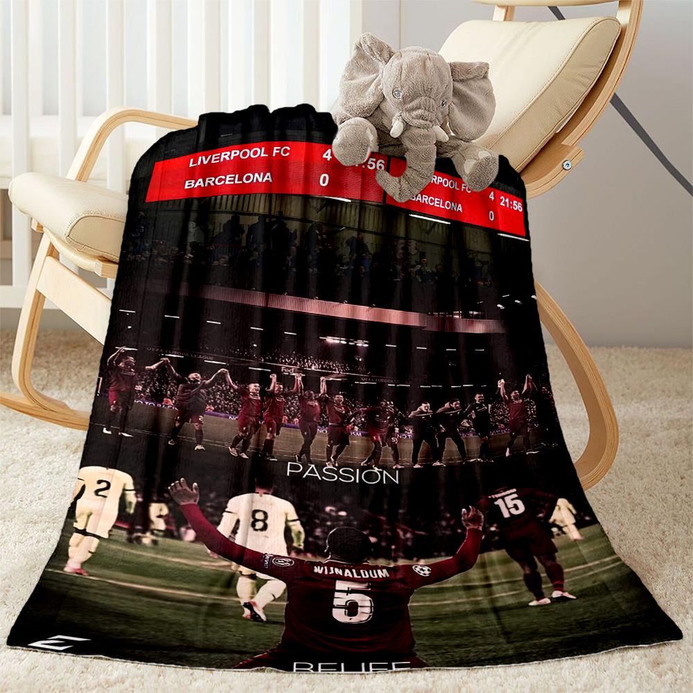Liverpool Football Club Blanket Comfortable Suitable For Office Chair Chair Bedding For All Occasions Stylish Decor