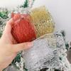 Рождественская лента Бронзовая лента Подарочная упаковочная лента Ажурная Блестящая Золотая Серебряная Красная ленты Свадьба Рождественская елка Домашняя вечеринка Декор