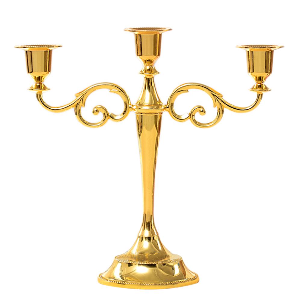 Антикварный подсвечник с 3 руками, подсвечник, канделябр для домашнего отеля, свадебного бара