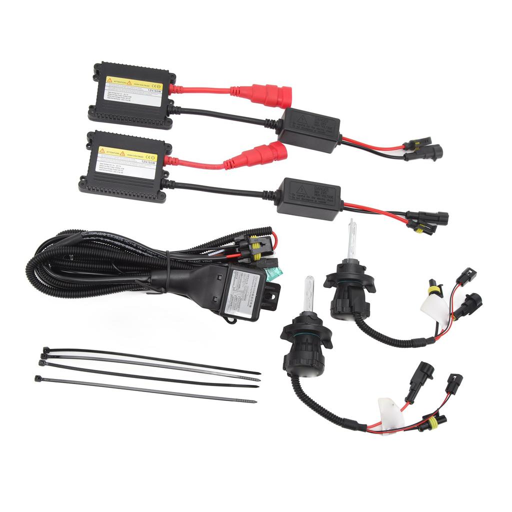 Комплект ксеноновых ламп HID DC12V 55 Вт Высокая яркость Долгий срок службы Мягкий свет Энергосбережение Для разъема H13 Автомобильные фары 6000K