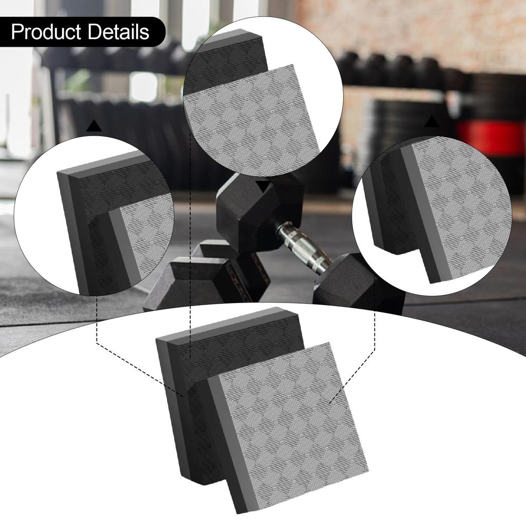 2x Амортизирующие маты для тяжелой атлетики, шумопоглощающие маты, для зала, улицы, ударопрочная защита пола для клуба, тренировок со штангой, спортзала, дома