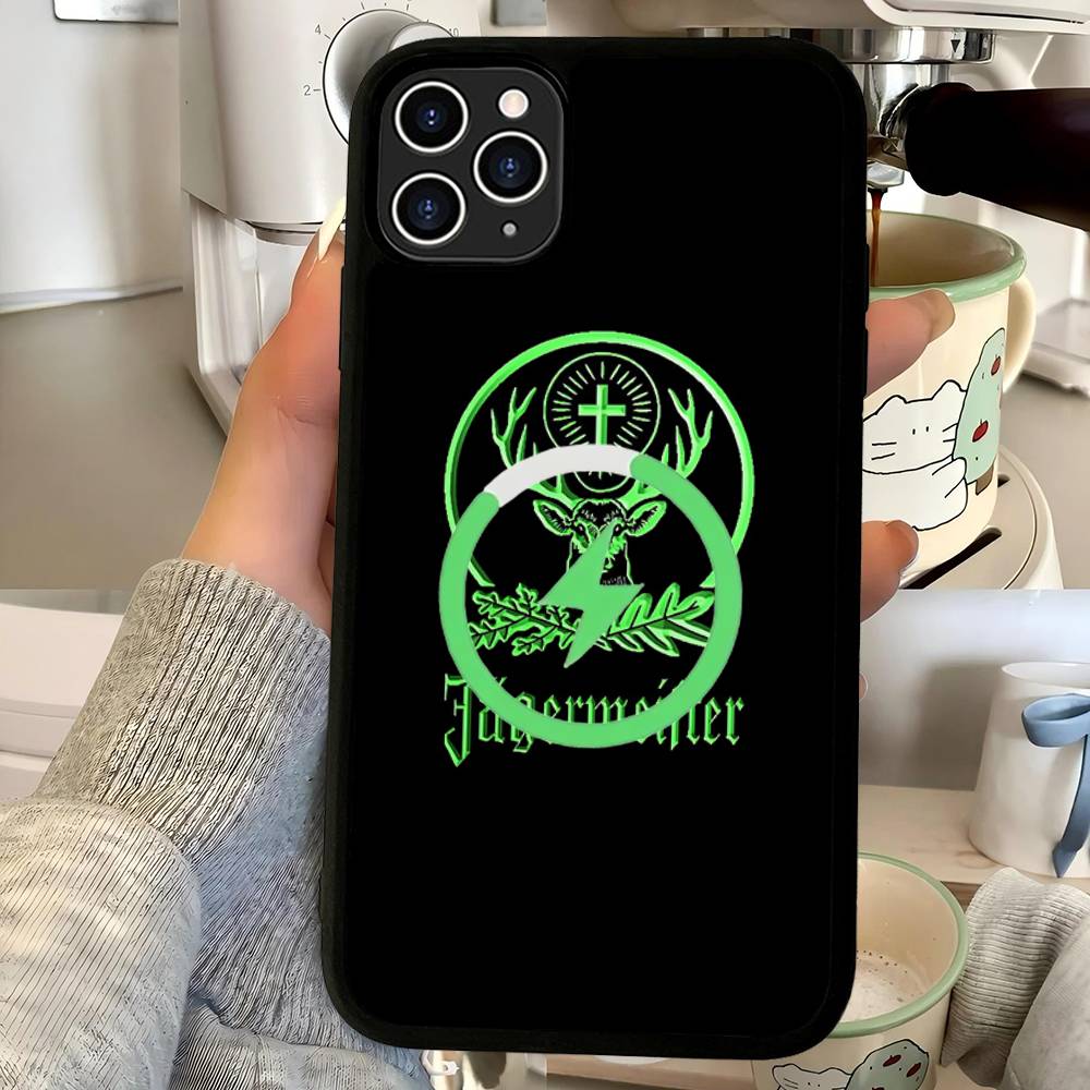 Чехол для телефона с магнитной беспроводной зарядкой и логотипом J-Jagermeister для IPhone 17 16 15 14 13 12 11 Pro Max Plus Mag