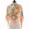 Triangular Scarf with Versatile Lace and Fringe Design, Thin Decorative Fashion Shawl, Women's Headscarf
