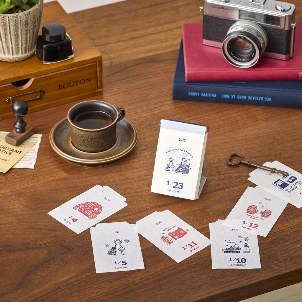 New Japan Calendar 2026 Daily Calendar by Eric with Amazon Exclusive Clear File (NK4400-4)