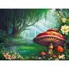 5D Алмазная картина Мультфильм Детская комната Декор Полная круглая Алмазная вышивка Грибная живопись
