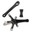 Aluminium Alloy Folding Bike Integrated Hollow Crank Left and Right Set Contains Middle Shaft ScrewBlack
